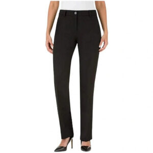 HILARY RADLEY Slim Straight Leg Stretch Dress Pants Charcoal Grey Neutral 12